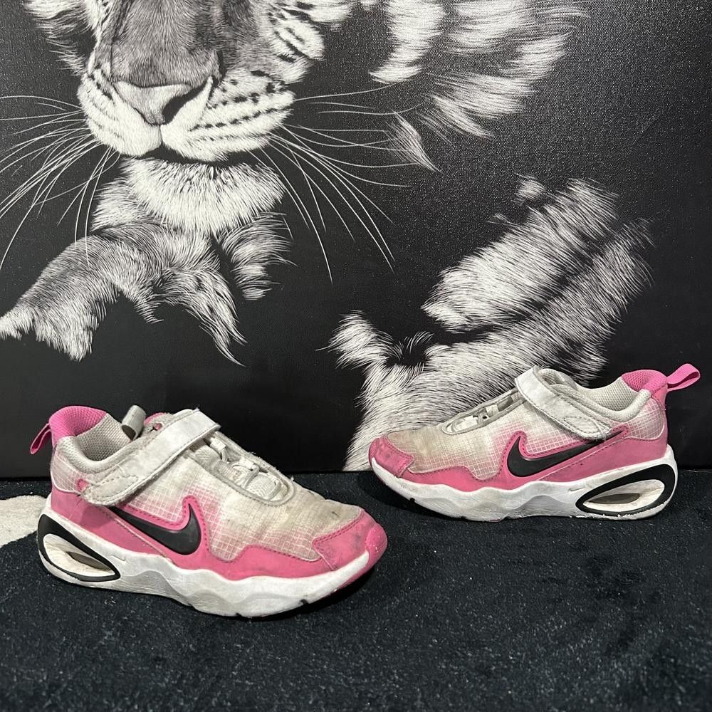 Nike Air Max Nova FN4459-101 Athletic Sneaker Girls 12.5C Pink Ripstop Running